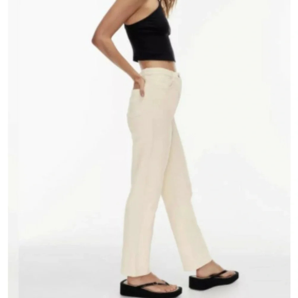 Wilfred Aritzia Cream Coquette Vegan Leather Preppy The Melina Cropped Pants 4